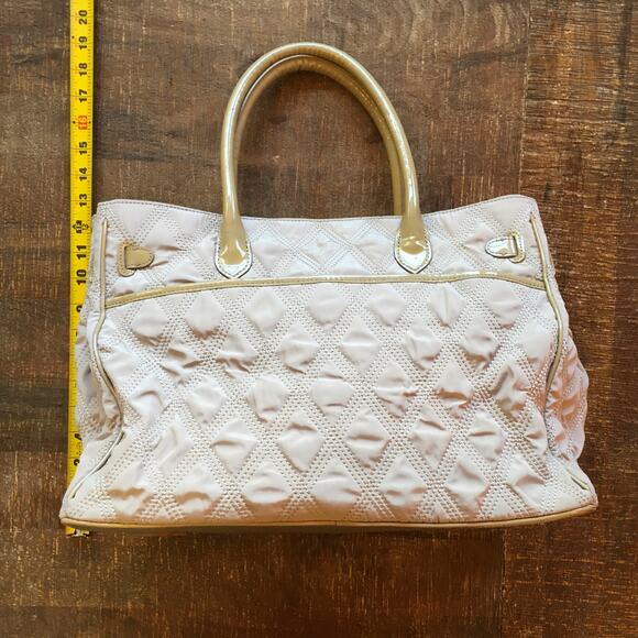 My Flat in London Brighton Miss Bond Bow Beige Quilted Large Handbag Purse MFIL - Picture 3 of 12